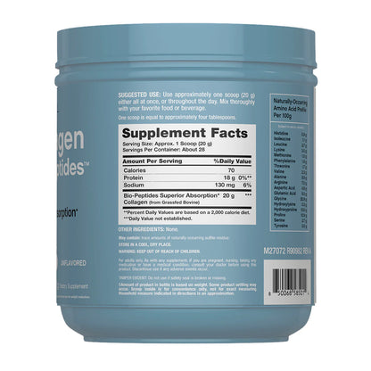 Collagen Bio-Peptides Grassfed, 20 oz (567 g) Powder